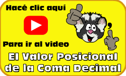 Hac clic aqu para ir al video del Valor Posicional de la Coma Decimal